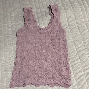 Lavender Textured Sleeveless Top